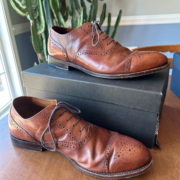 J. Crew Semi-Brogues quality Leather in English Tan Men’s size 10.5 - Picture 8 of 12